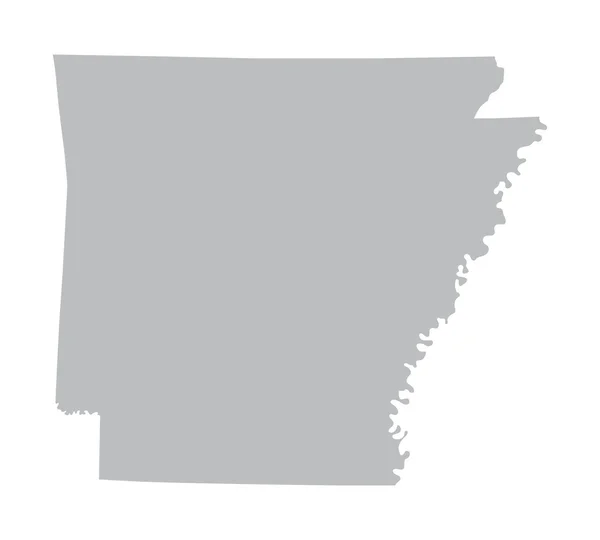 Сірий карту Арканзас — стоковий вектор
