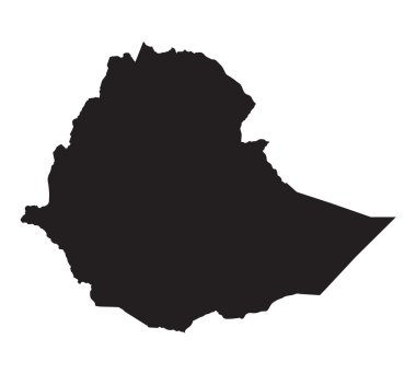 Siyah Etiyopya Haritası