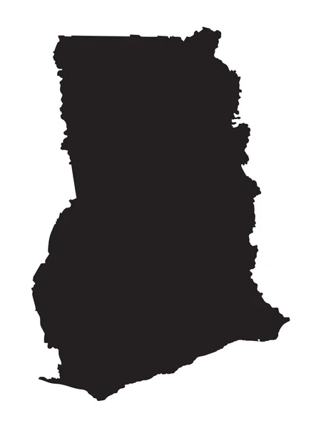 Μαύρο χάρτη της Γκάνας — Διανυσματικό Αρχείο