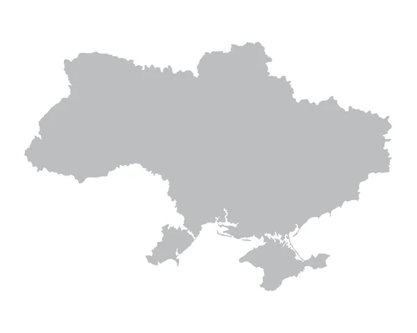 Carte grise de l'Ukraine — Image vectorielle