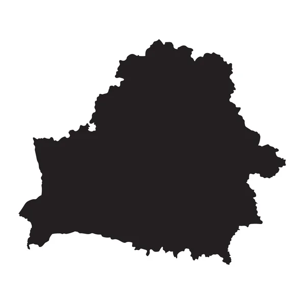 Carte noire de la Biélorussie — Image vectorielle