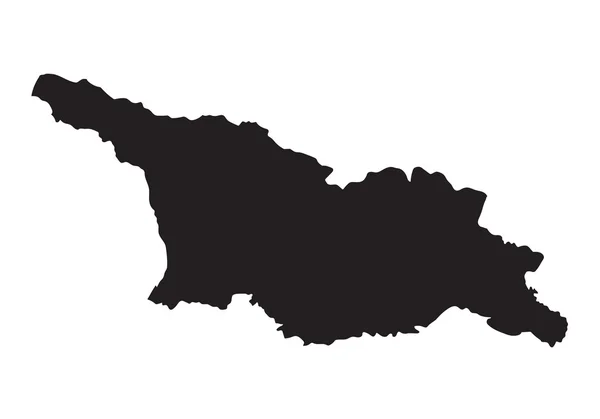 Negro mapa de Georgia — Archivo Imágenes Vectoriales