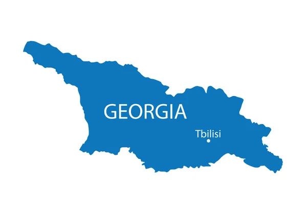Mapa azul de Georgia — Archivo Imágenes Vectoriales