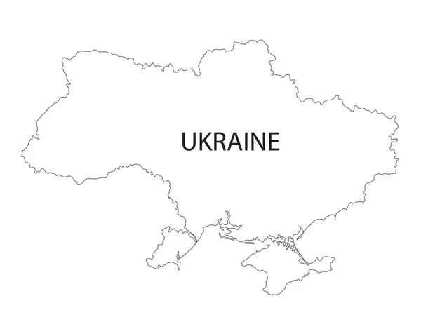 Skissera av Ukraina karta — Stock vektor