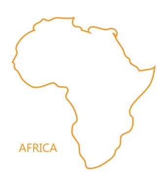 Afrika turuncu soyut Haritası