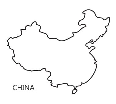 Çin siyah soyut Haritası