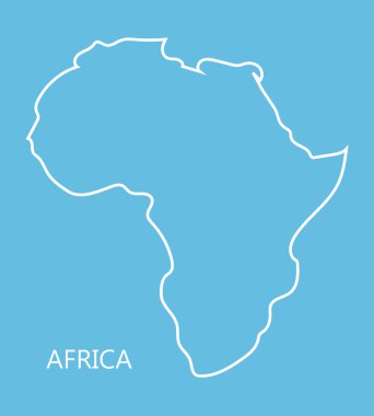 Afrika beyaz soyut Haritası