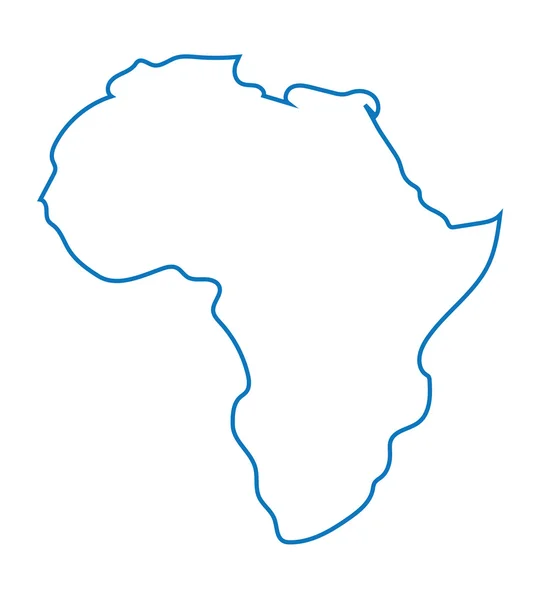 Mapa abstrato azul de África — Vetor de Stock