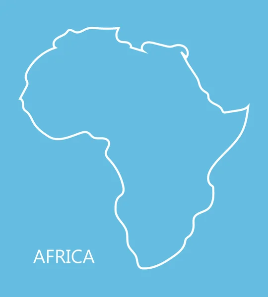 Peta abstrak putih Afrika - Stok Vektor