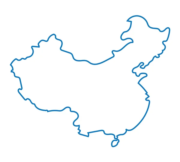 Niebieski streszczenie Mapa Chin — Wektor stockowy