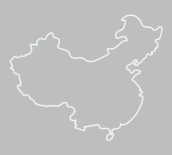 Αφηρημένη χάρτη της Κίνας — Διανυσματικό Αρχείο
