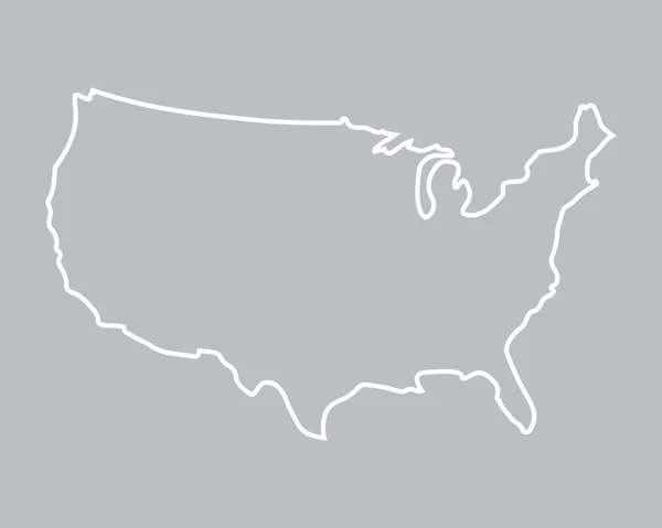 Abstrakte Karte der Vereinigten Staaten — Stockvektor