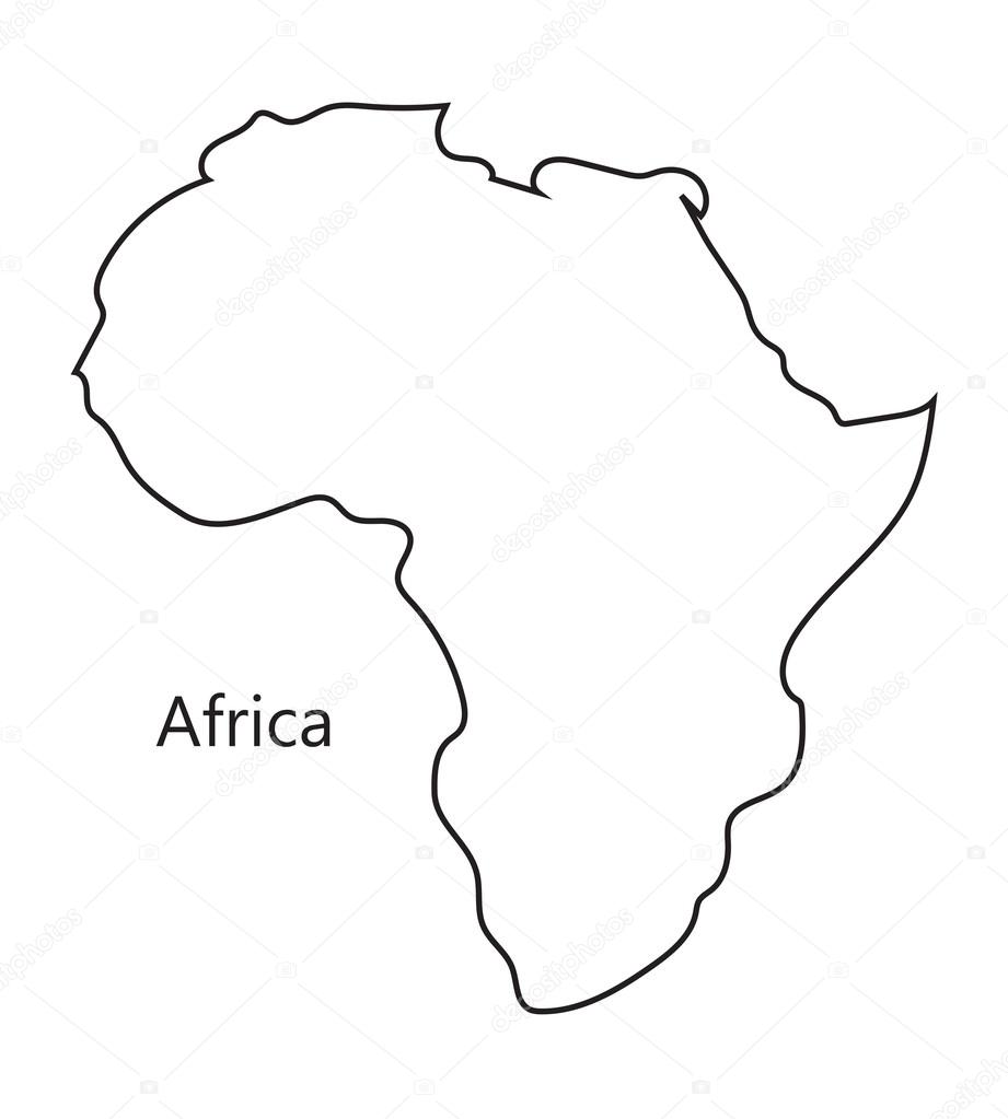 Black abstract map of Africa