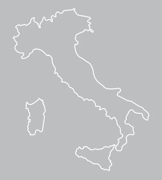 イタリア地図の白の抽象的な概要 — ストックベクタ