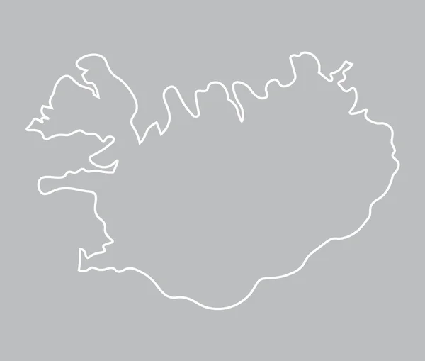 Abstrakte Landkarte von Island — Stockvektor
