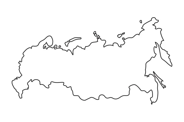 Mapa abstracto de Rusia — Vector de stock