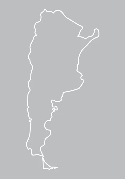 Carte abstraite blanche de l'Argentine — Image vectorielle