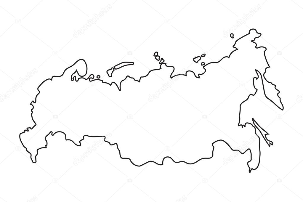 Abstract map of Russia