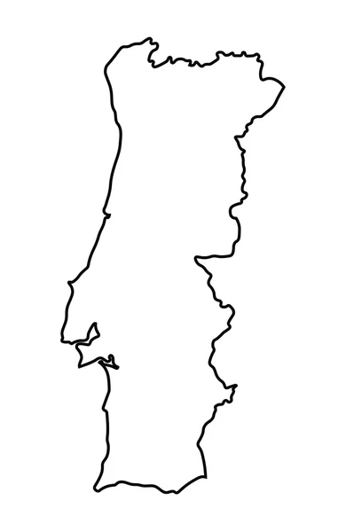 Mapa abstracto de Portugal — Archivo Imágenes Vectoriales