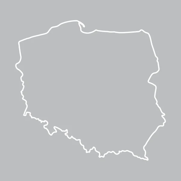 Streszczenie szkic mapa Polska — Wektor stockowy