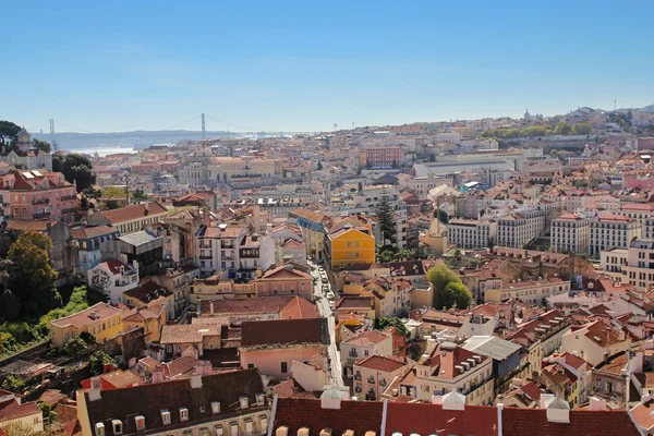 Panoramiczny widok z Lizbony, Portugalia — Zdjęcie stockowe