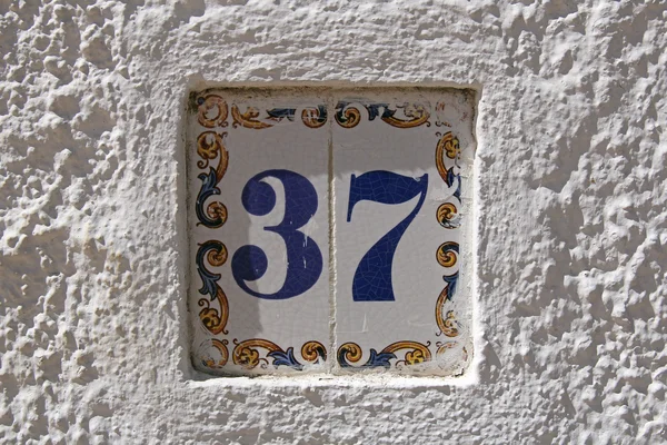 Rua Portugese número 37 — Fotografia de Stock