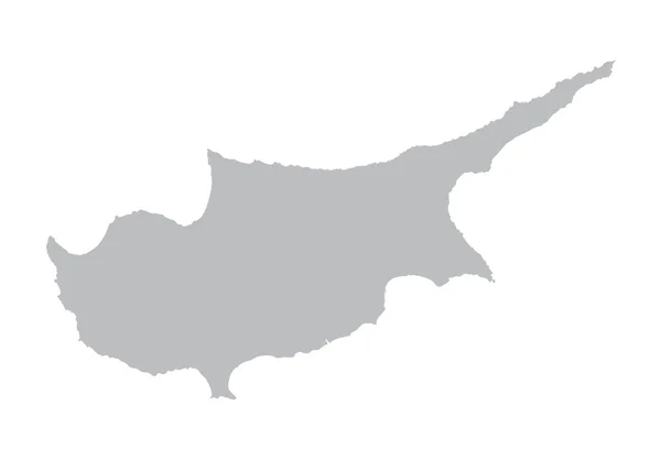 Grey map of Cyprus — Stock Vector