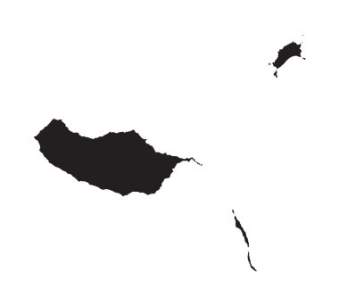Siyah Madeira Adaları Haritası
