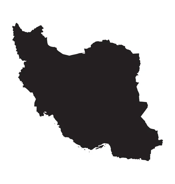 Carte noire de l'Iran — Image vectorielle