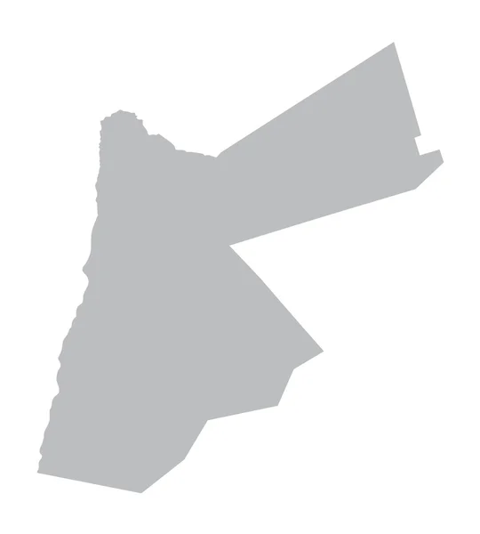 Carte grise de Jordanie — Image vectorielle
