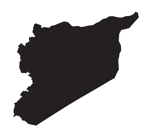 Carte noire de Syrie — Image vectorielle