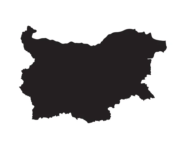 ブルガリアのマップを黒 — ストックベクタ