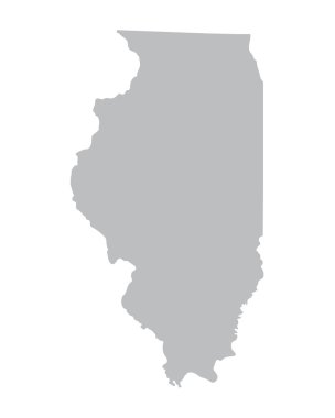 Illinois gri harita