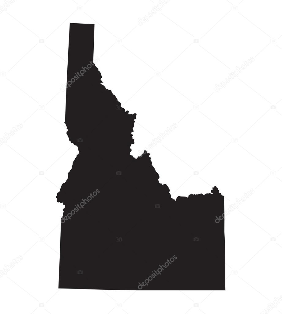 Black map of Idaho