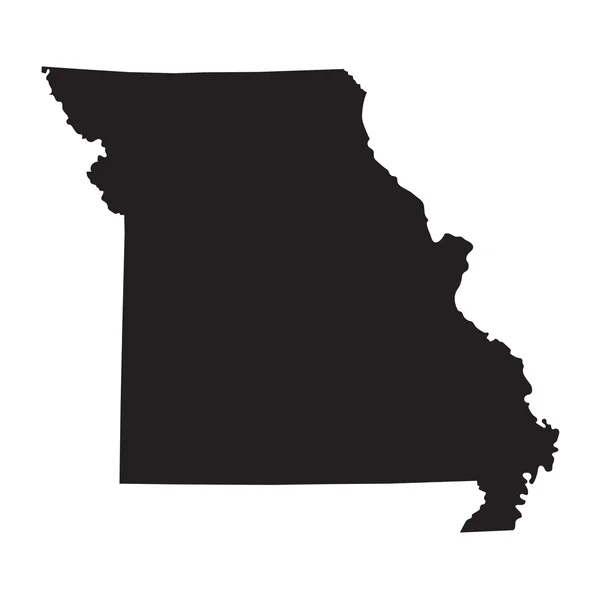 Carte noire de Missouri carte — Image vectorielle