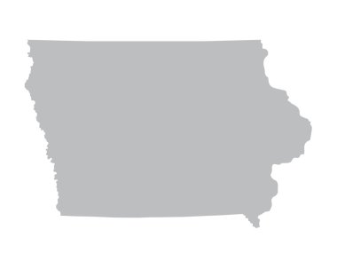 Iowa gri harita