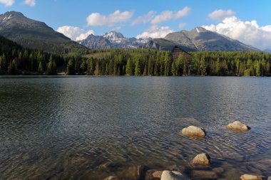 Slovakya Tatra Dağları - Strbske Lake güzel göl