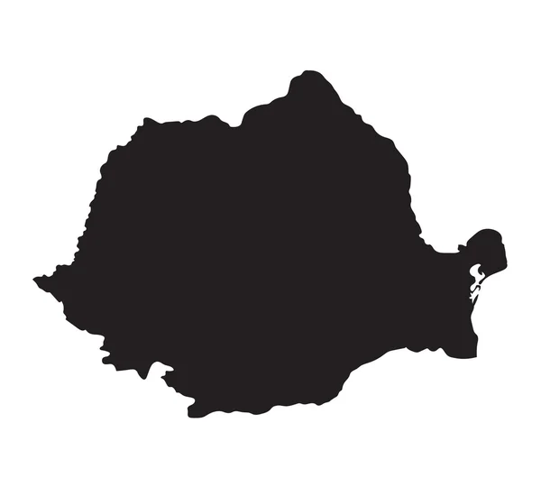 Black map of Romania — Stock Vector