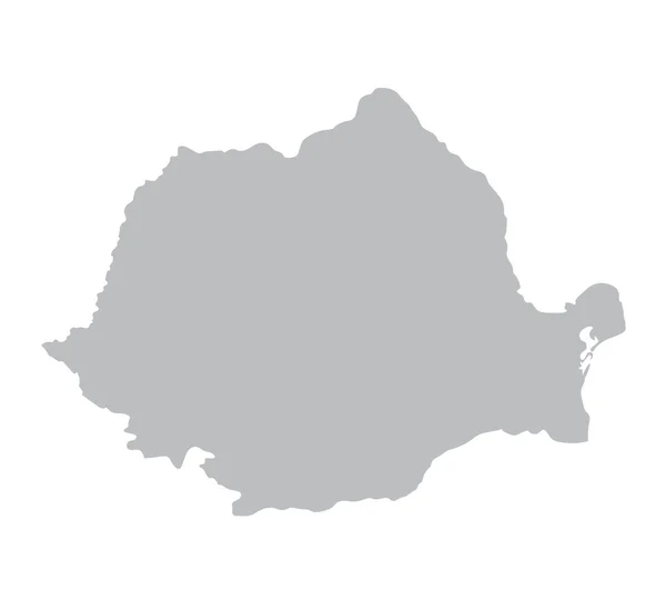 Šedá mapa Rumunska — Stockový vektor