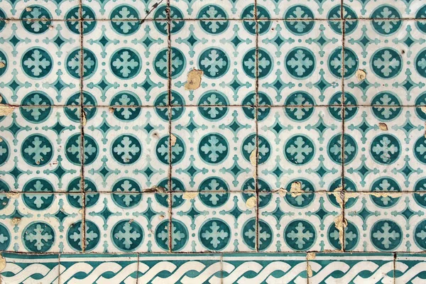 传统的葡萄牙瓷砖背景 — 图库照片