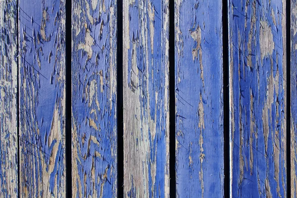 Wooden texture with peeling blue paint — Stock Photo, Image