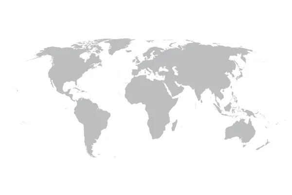 Mapa gris del mundo — Vector de stock