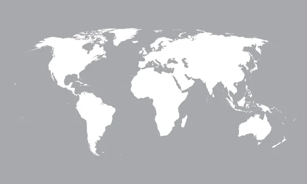 Mapa vectorial blanco del mundo — Vector de stock