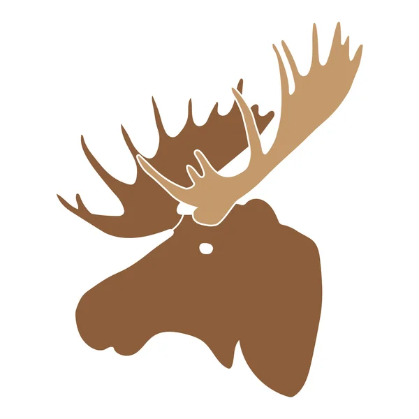 Silhouet van moose — Stockvector