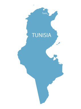 Mavi Haritası Tunus Tunis göstergesi ile