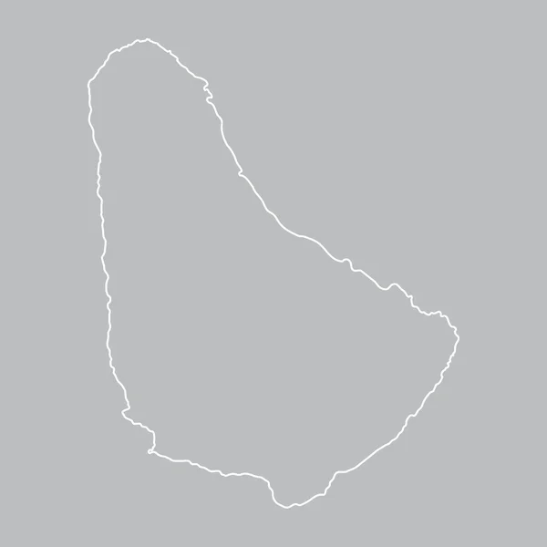 Contorno de Barbados mapa — Vector de stock