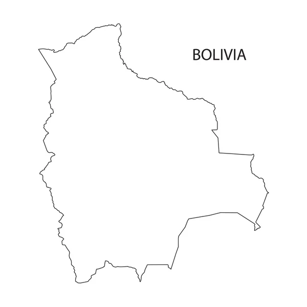 Outline of Bolivia map — Stock Vector