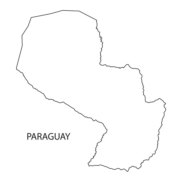 Outline of Paraguay map — Stock Vector