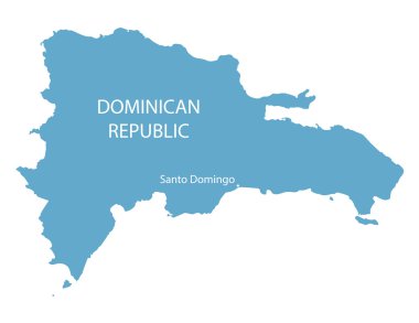 mavi harita od Dominik Cumhuriyeti Santo Domingo göstergesi ile