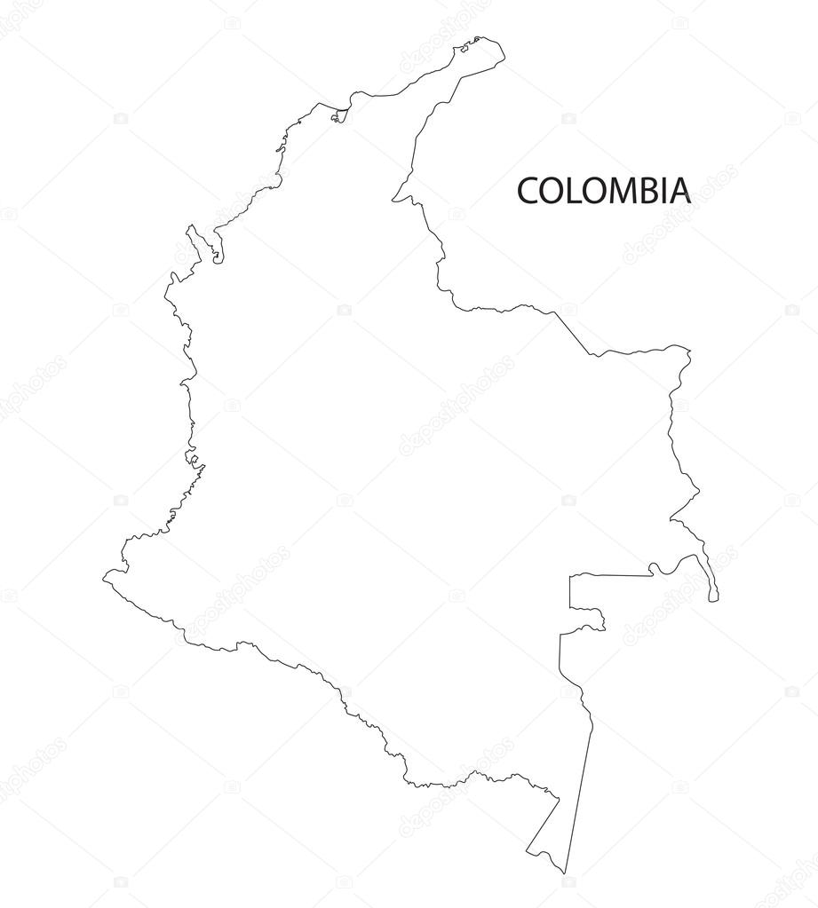 Outline Of Colombia Map Stock Vector Image By ©chrupka 83695358